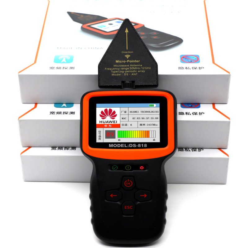 DS818 Portable Infrared Bug Car GPS Wifi Camera Mobile Phone Signal Tracker Scanner Detector Hidden Camera Finder Anti Spy