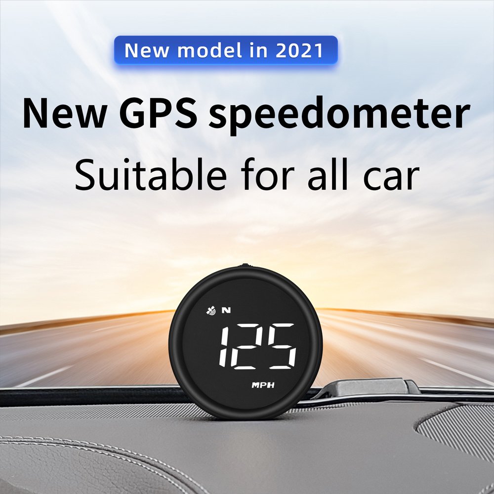 Podofo Auto Head-up Display Universal Vehicle Dash Board Speed Indicator HD Car HUD GPS Digital Speedometer for All Car