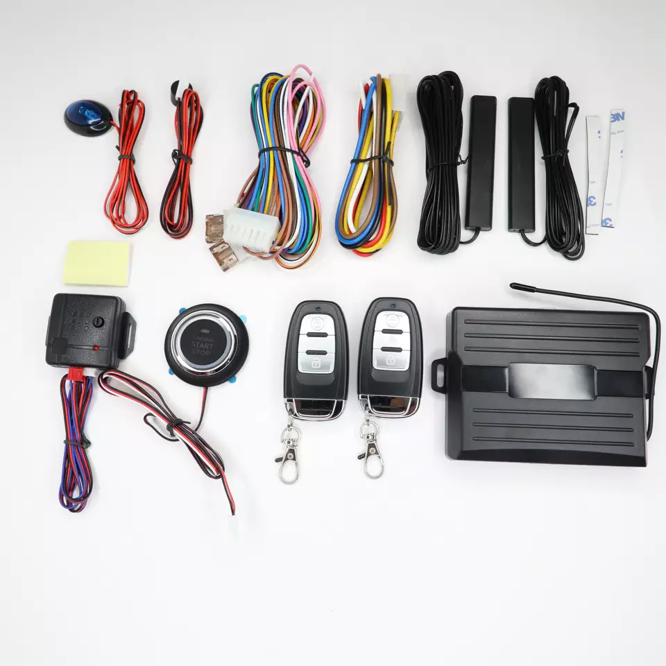 PKE KEYLESS PUSH BUTTON START ENGINE STARTER IGNITION CONTROL CAR ENGINE SMART START ALARM SYSTEM