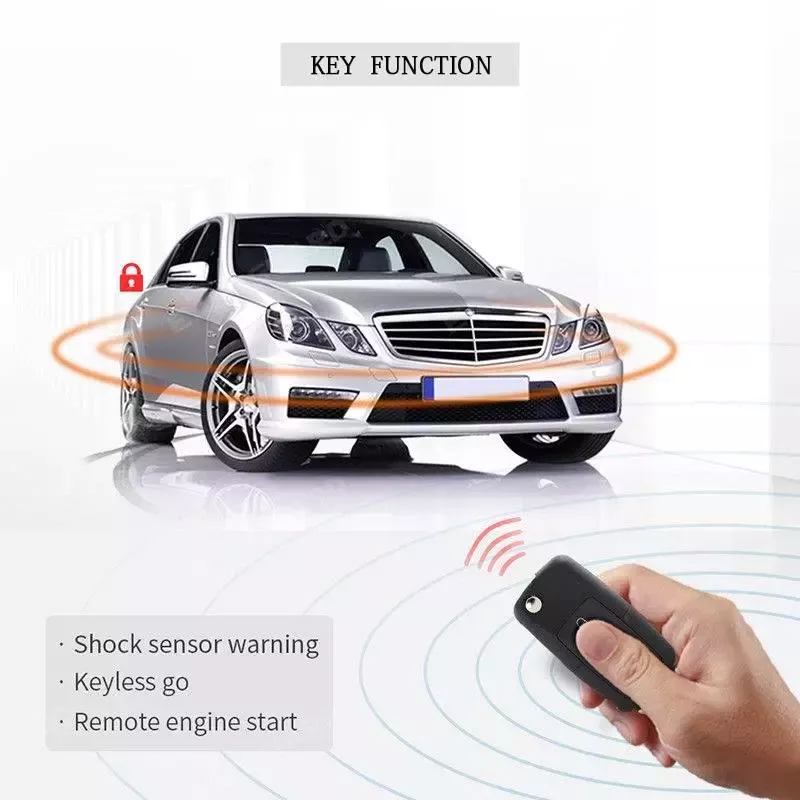 PKE KEYLESS PUSH BUTTON START ENGINE STARTER IGNITION CONTROL CAR ENGINE SMART START ALARM SYSTEM