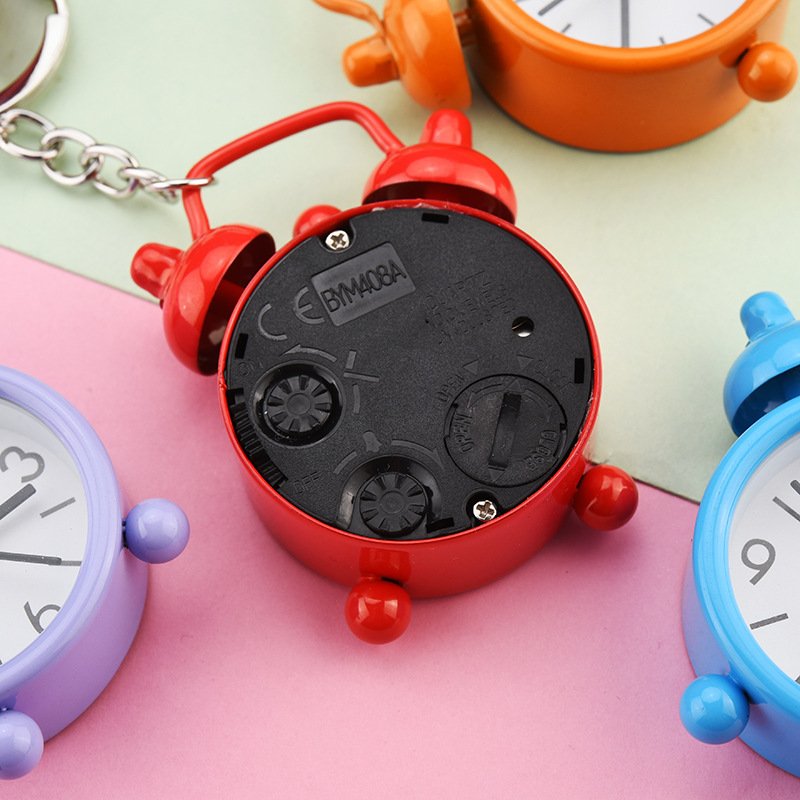 Xinxing New Creative Home Outdoor Portable Cute Mini Car Bag Accessories Event Gift Glass Alarm Clock Keychain