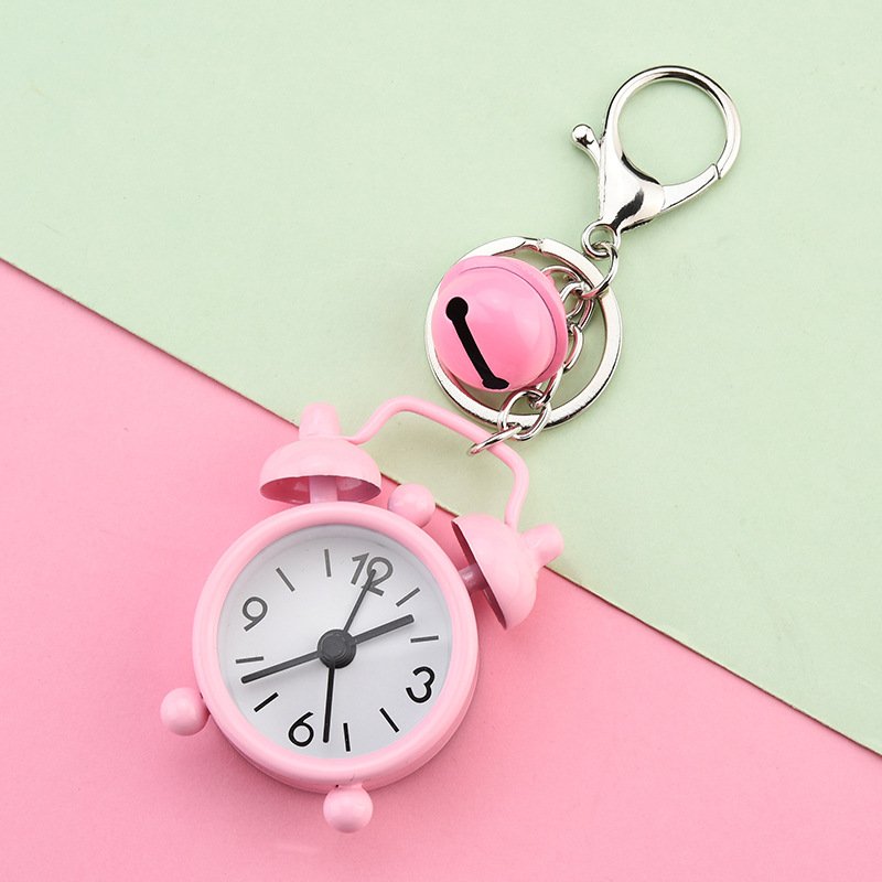 Xinxing New Creative Home Outdoor Portable Cute Mini Car Bag Accessories Event Gift Glass Alarm Clock Keychain