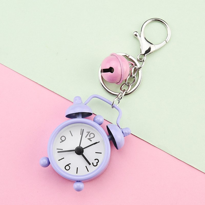 Xinxing New Creative Home Outdoor Portable Cute Mini Car Bag Accessories Event Gift Glass Alarm Clock Keychain