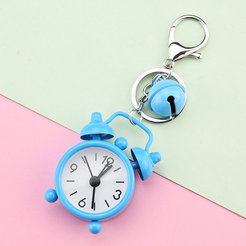 Xinxing New Creative Home Outdoor Portable Cute Mini Car Bag Accessories Event Gift Glass Alarm Clock Keychain