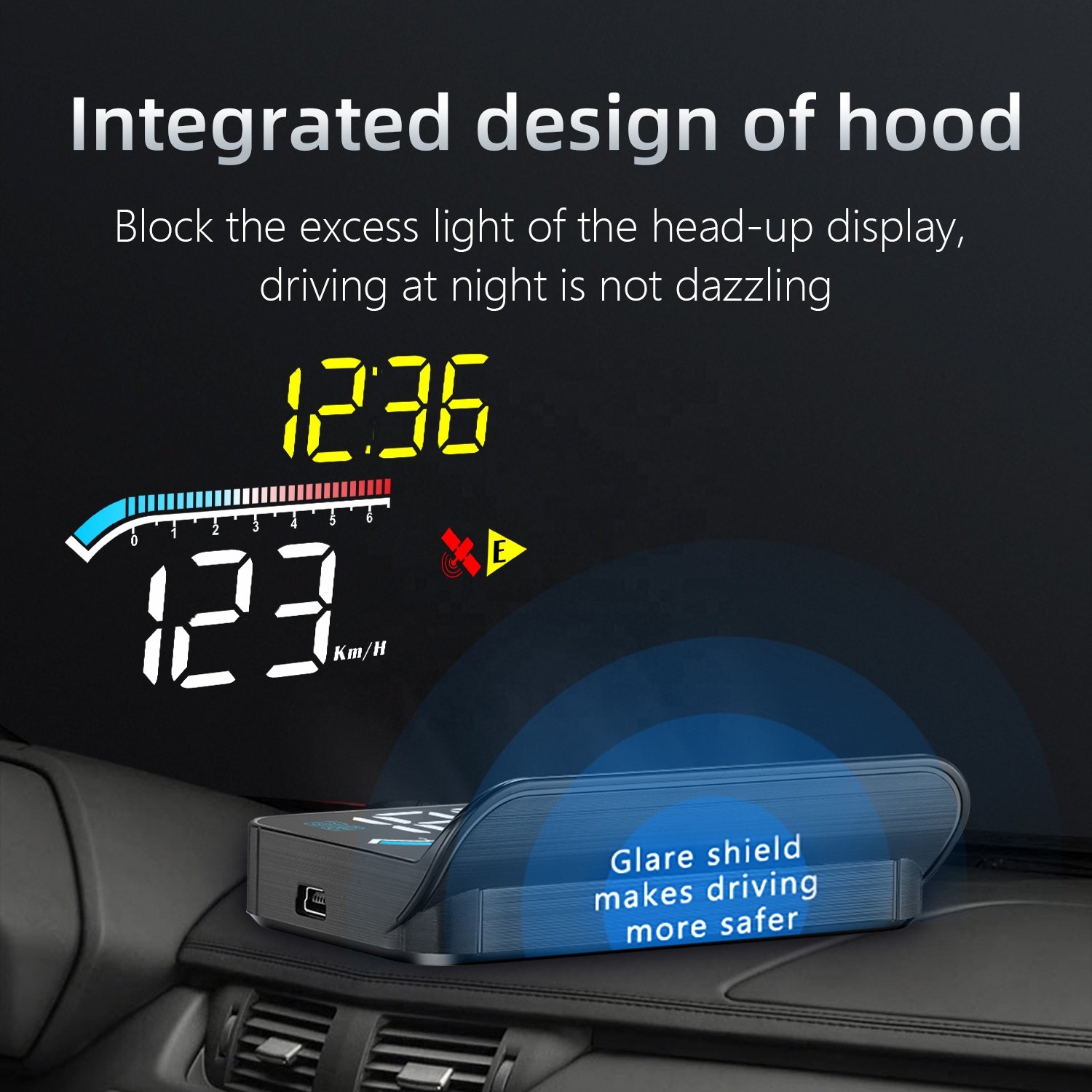 2024 Auto CAR Head up Display Windshield HUD Auto Electronics OBD2 HUD M17 Hud Display