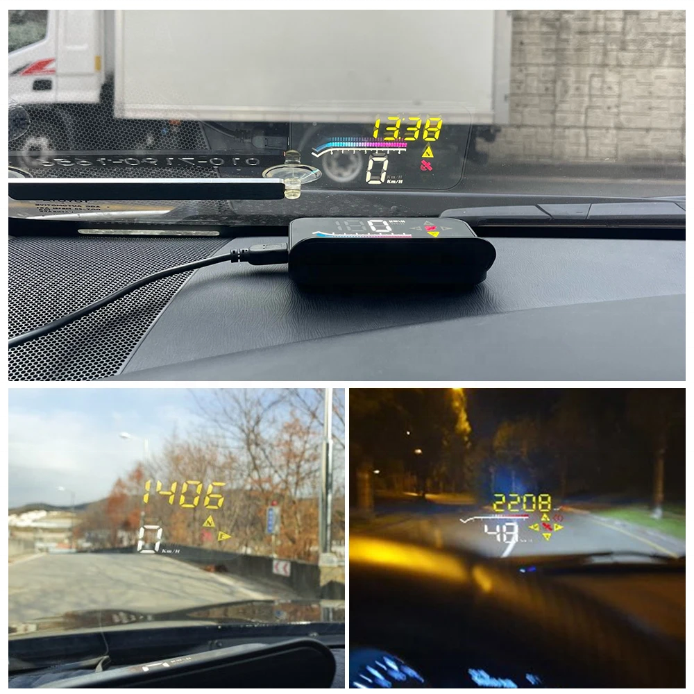 2024 Auto CAR Head up Display Windshield HUD Auto Electronics OBD2 HUD M17 Hud Display
