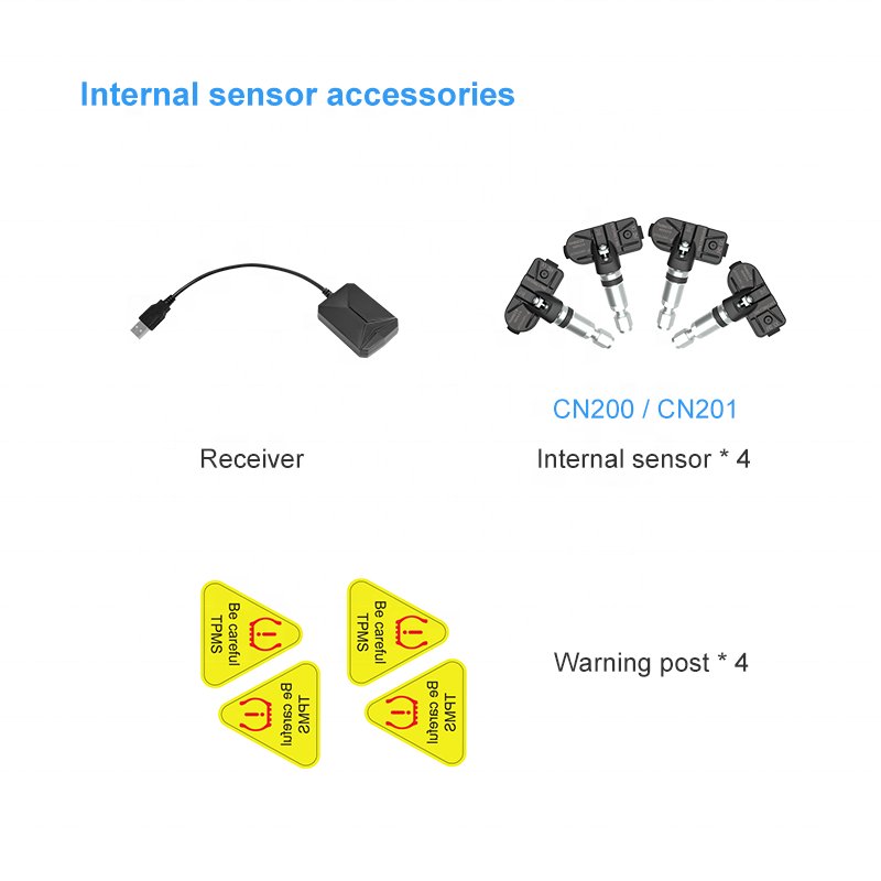 Plug and Play Car USB TPMS Internal Sensor Tire Pressure Monitoring System for Android Multimedia Players