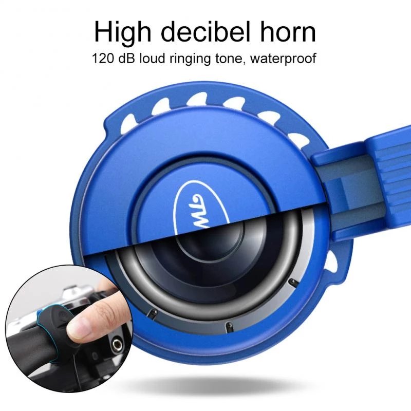 TWOOC T-002S Bicycle Horn 120db Electronic Bell Safety Trumpet USB Charging Cycling Alarm Audio Warning Siren Handlebar Bell