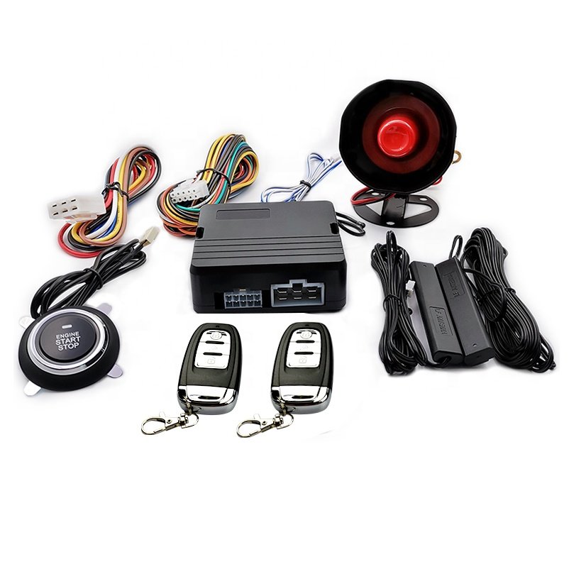 Carqseng Universal 12V DC Car Remote Starter with PKE Keyless Entry Ignition Control and Car Alarm