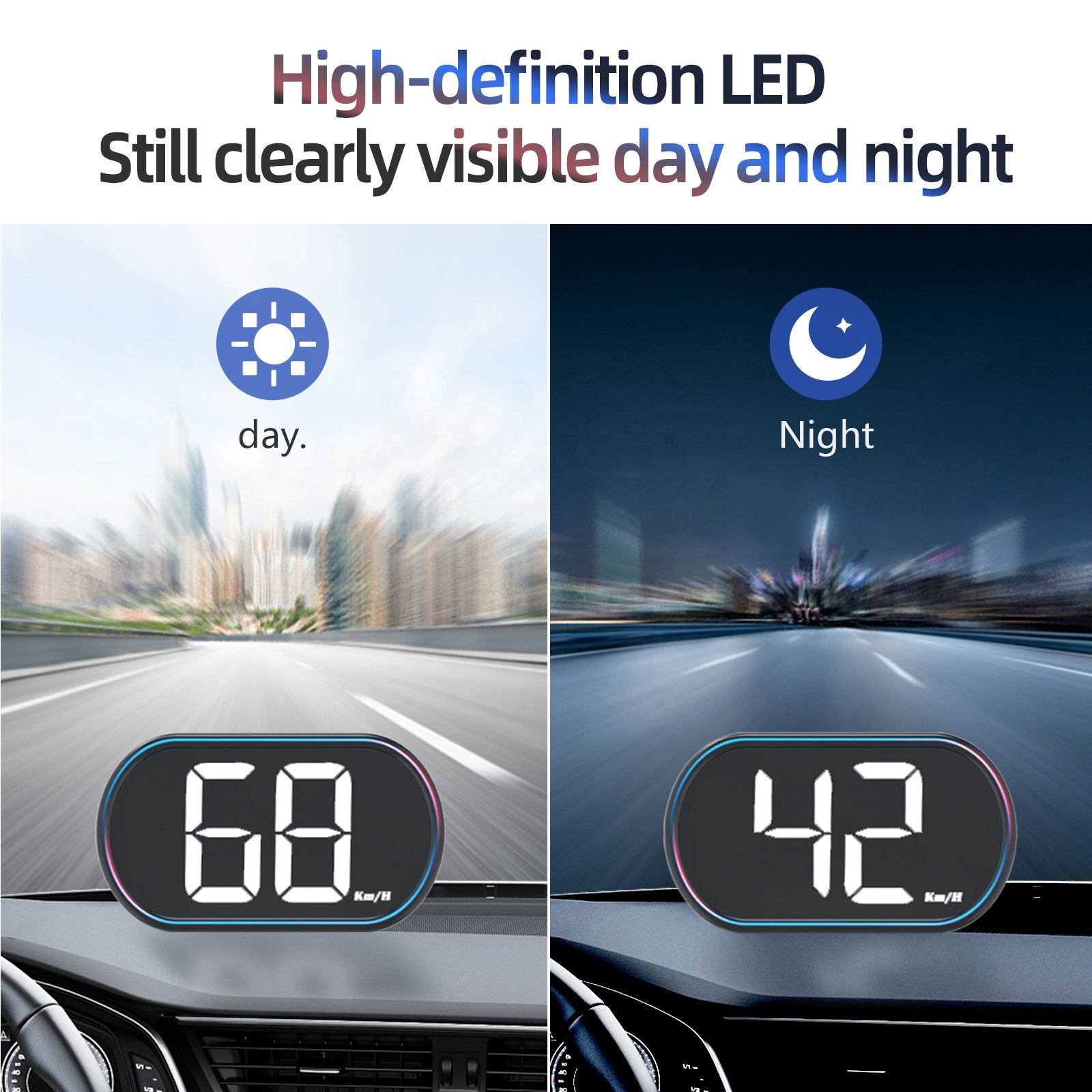 2025 Popular X2 Car HUD Universal GPS Speedometer Plug and Play HUD Head up Displays