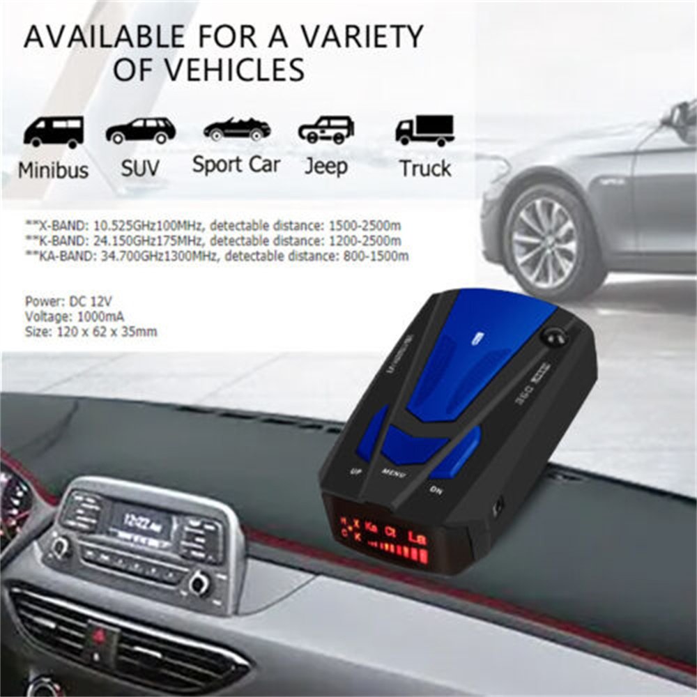 Car Anti Radar Laser Scan Mobile Speed Measuring Alarm Radar Detector Voice Alert