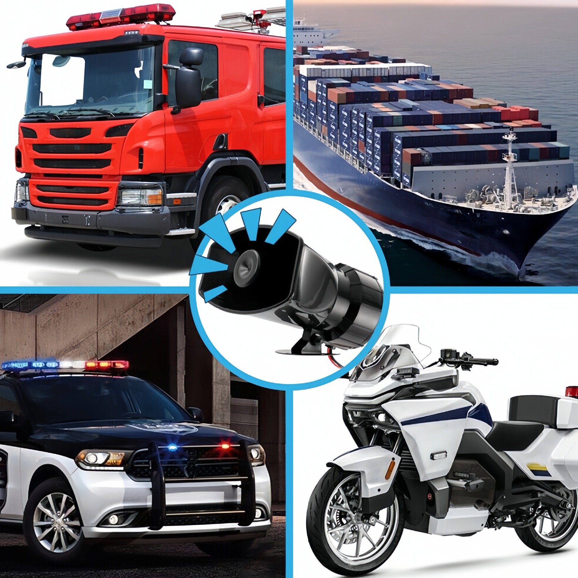 New 7-tone Wireless Alarm Motorcycle Horn Recording Horn Car Horn Alarm