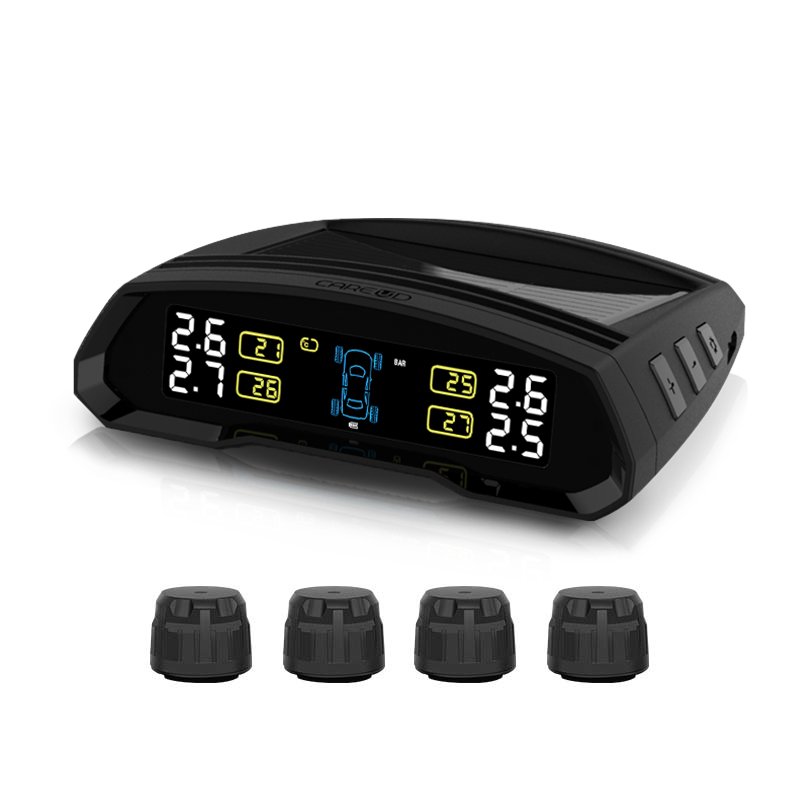 Solar Style TPMS Car Tire Pressure Monitoring Sensor System Security Alarm External Sensor Tire Pressure Display