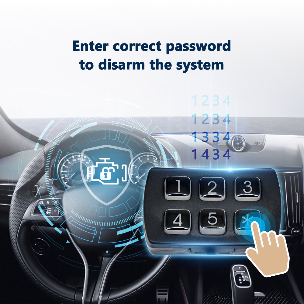 Not Gps Anti-Theft Password Entry Car Security Alarm Keypad Engine Immobilisers