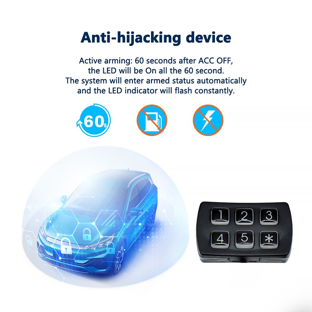 Not Gps Anti-Theft Password Entry Car Security Alarm Keypad Engine Immobilisers