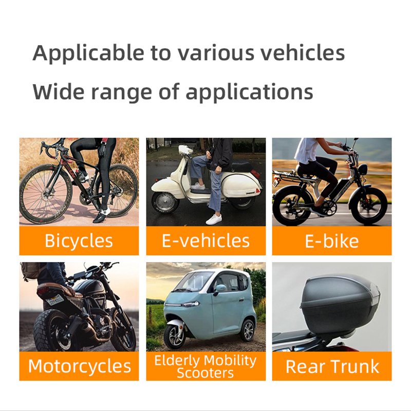 IP65 Wireless Vibration Sensor Alarm System 113dB Bike Alarms for Bicycle Anti-Theft Wireless Remote Control Bike Alarm