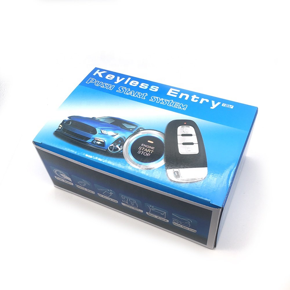 CARQSENG Remote Car Alarms PKE Keyless Entry Car Security System Push Button Starter Remote Start Kit