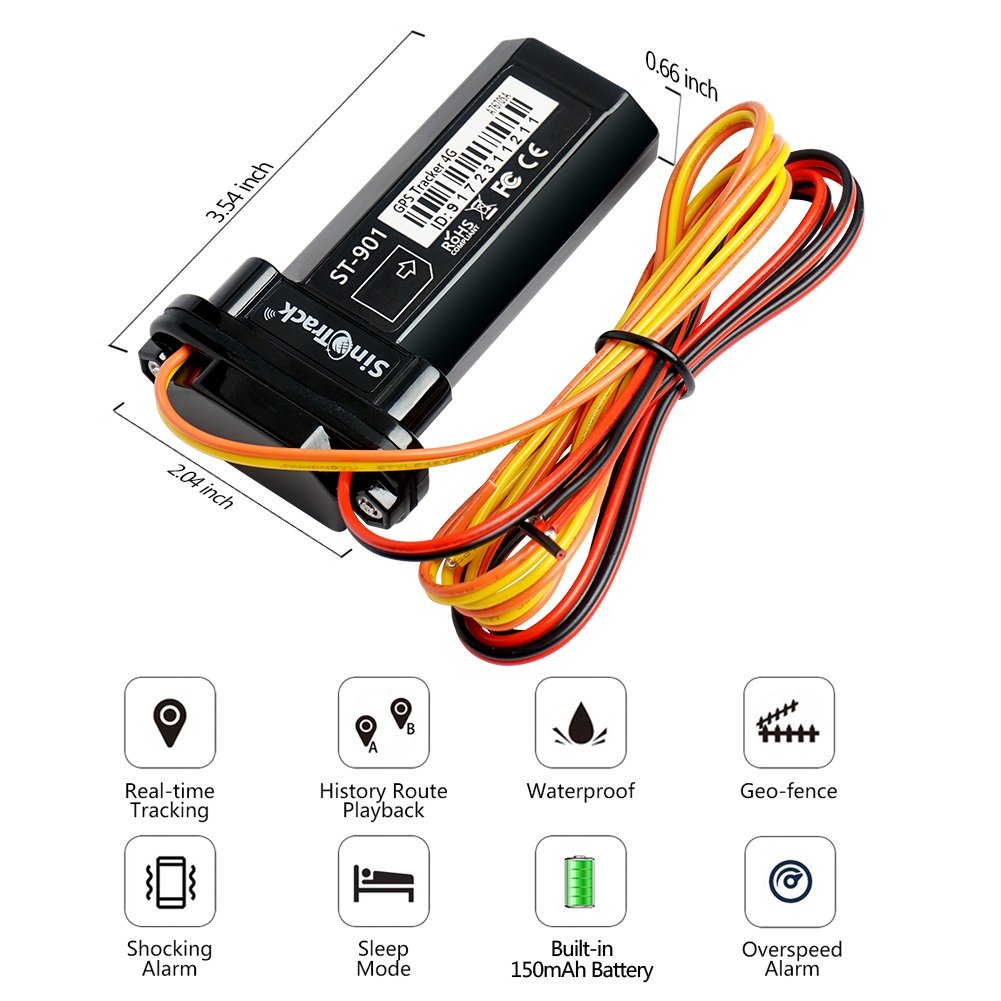 SinoTrack ST-901 Best Selling Cheap Car Motorcycle E-bike GPS Tracking Device With SIM Card