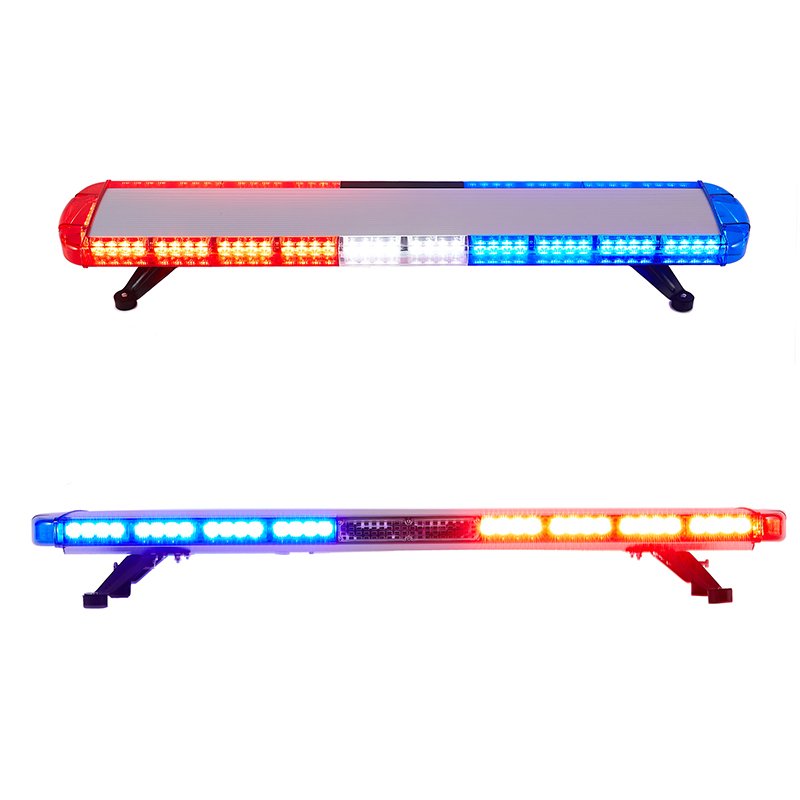 Updated Version 120cm Fire Ambulance LED Warning Light Bar Red White Speaker Car Alarm 24V Voltage