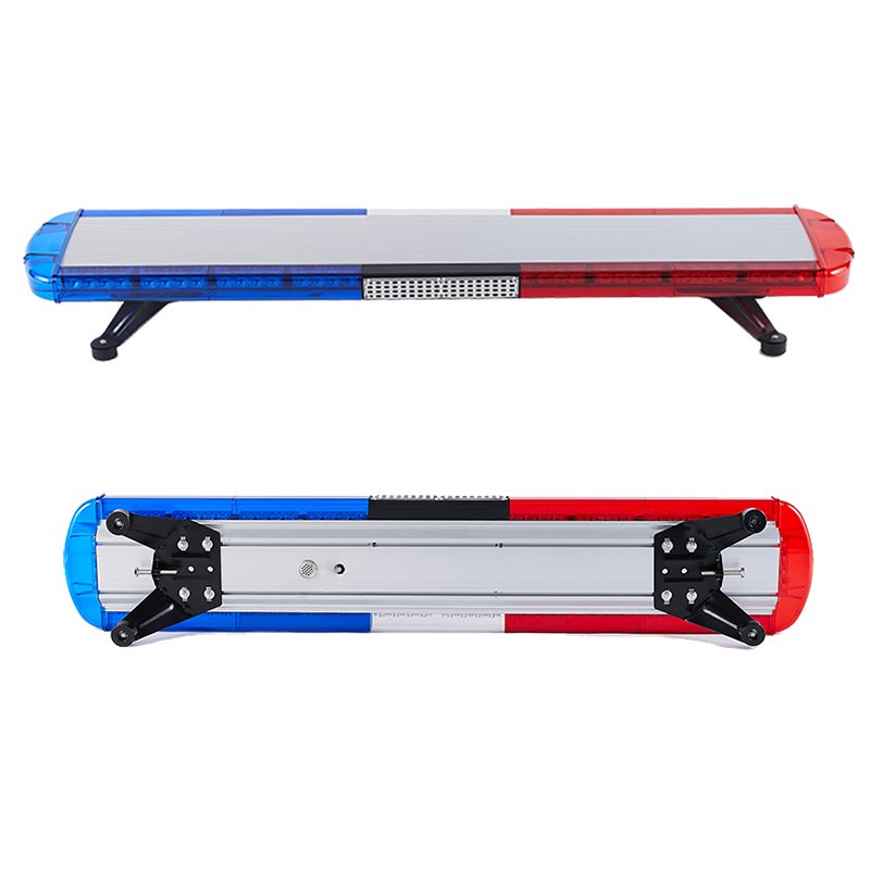Updated Version 120cm Fire Ambulance LED Warning Light Bar Red White Speaker Car Alarm 24V Voltage