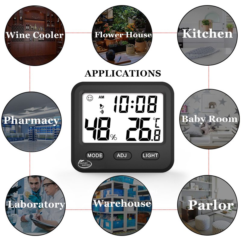 CH-915 Indoor Outdoor Digital Thermometer Baby Room Temperature and Humidity Car Thermometer Digital Thermometer
