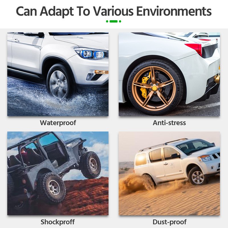 Auto Security Alarm Solar Smart Car TPMS Save Fuel Tire Pressure Monitoring System Digital LCD Display 6 Sensors Vans RV 8 bar