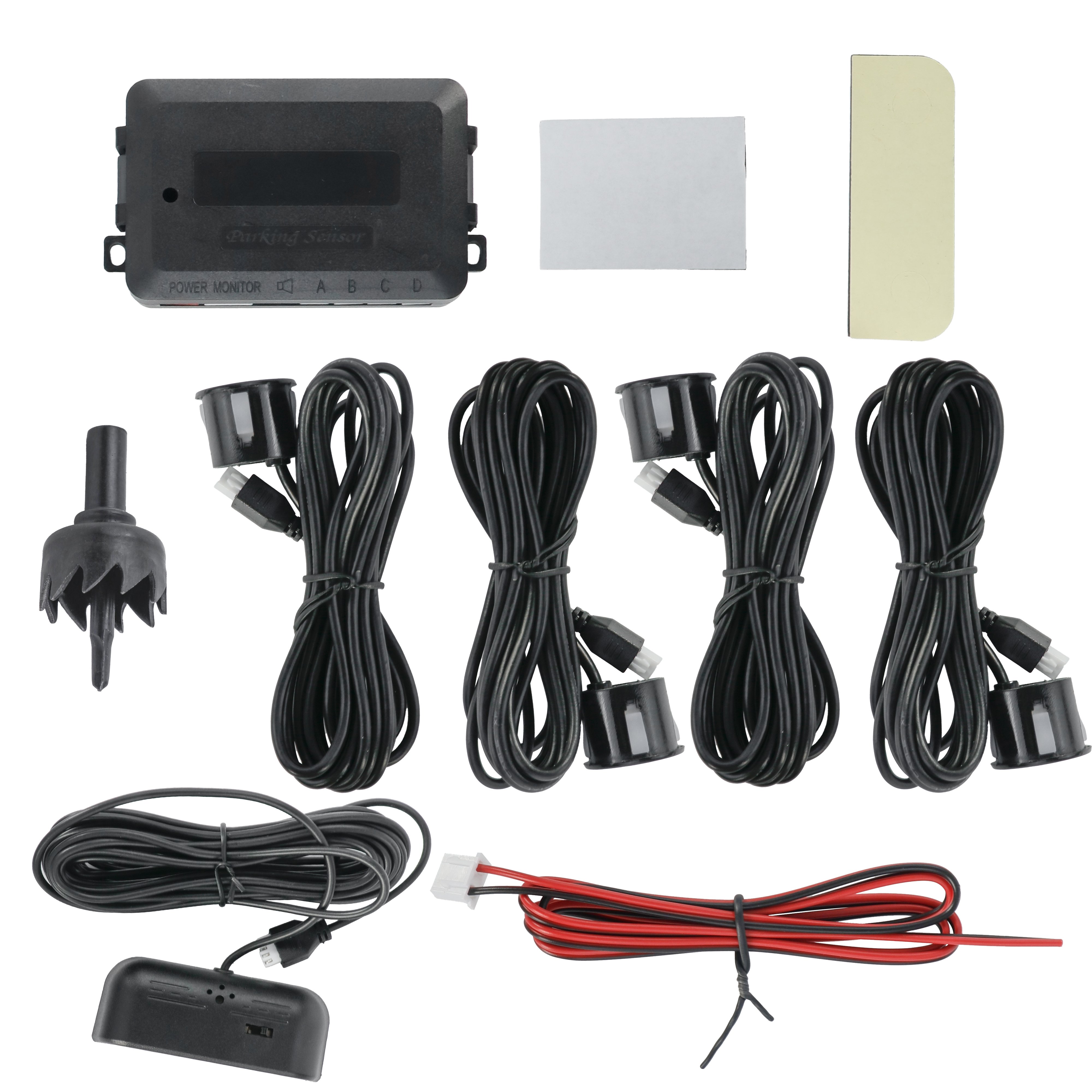 Quality Universal Reverse Sensor Car Parking Led Display Backup Radar Buzzer Warning Alarm Kit 12 Volt 4 Eyes Car Parking Sensor