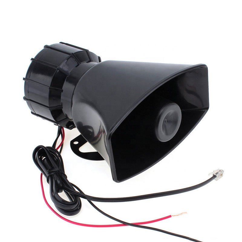 Waterproof 7 Tones Siren Speaker 115dB 60W Car Alarm Horn