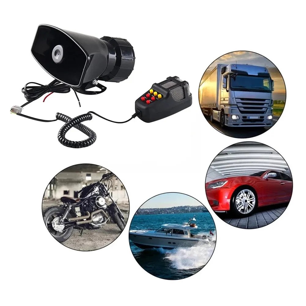 Car 7-tone Loudspeaker Alarm Horn 100W