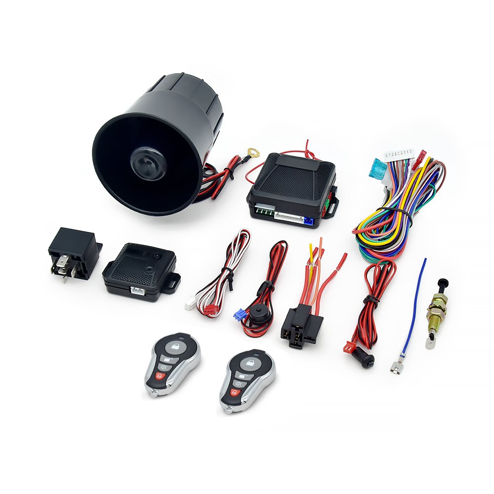 12V Universal Car Alarm System Anti-Hijacking Central Locking System One Way Smart Keyless Entry Alarmas Para Automovile