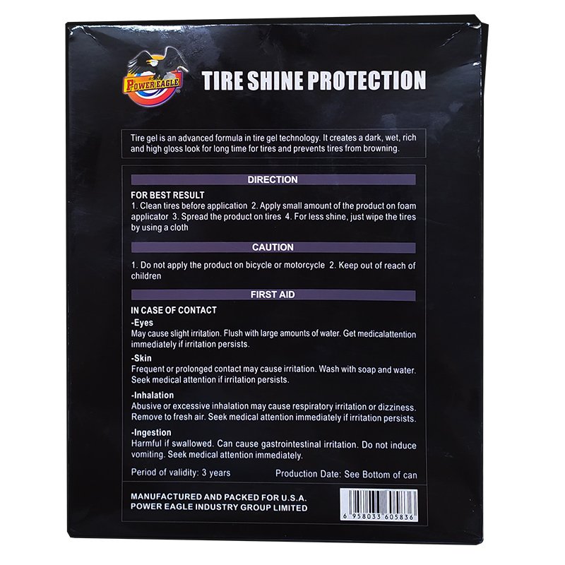 Acceptable OEM Long Lasting Car Car Tire Gel Cleans Shines Protects Gel Protection
