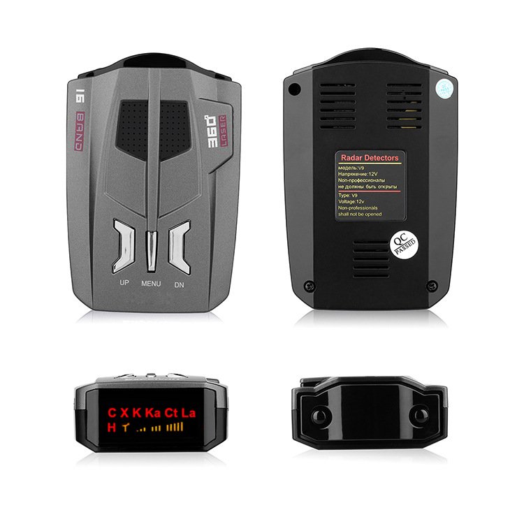 V7 V9 Automotive Speed 360 Degrees Vehicle Radar Detector Car Voice Warning Alarm Auto Radar Speed Measuring Instrument