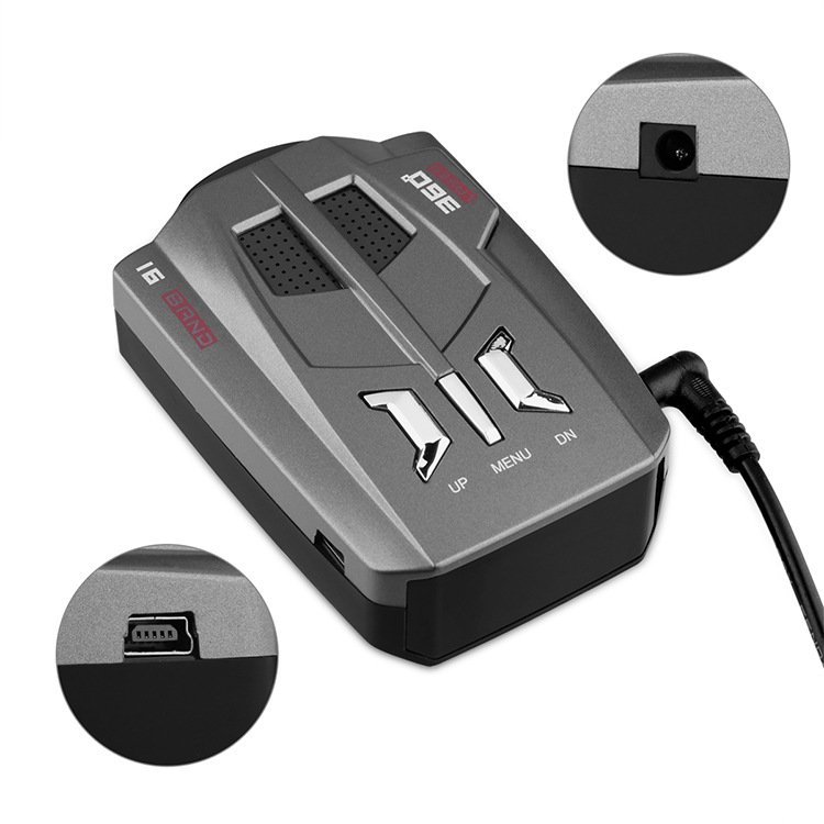 V7 V9 Automotive Speed 360 Degrees Vehicle Radar Detector Car Voice Warning Alarm Auto Radar Speed Measuring Instrument