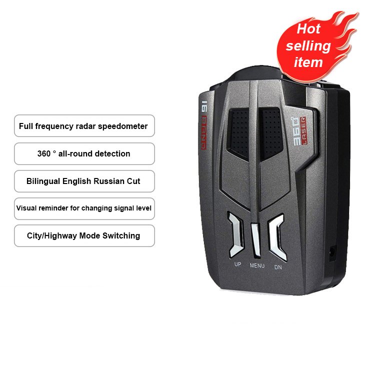 V7 V9 Automotive Speed 360 Degrees Vehicle Radar Detector Car Voice Warning Alarm Auto Radar Speed Measuring Instrument