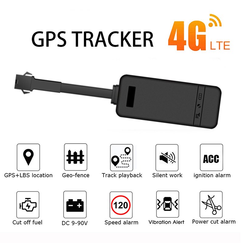 Multifunction 4G+2G Motorcycle Auto Car GPS Tracking Location Device With Real Time Global Positioning Over-speed Warning