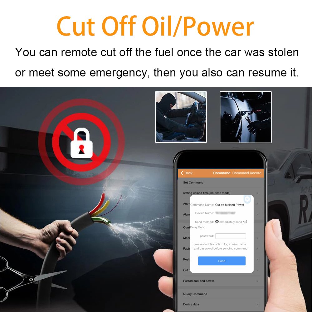 Multifunction 4G+2G Motorcycle Auto Car GPS Tracking Location Device With Real Time Global Positioning Over-speed Warning