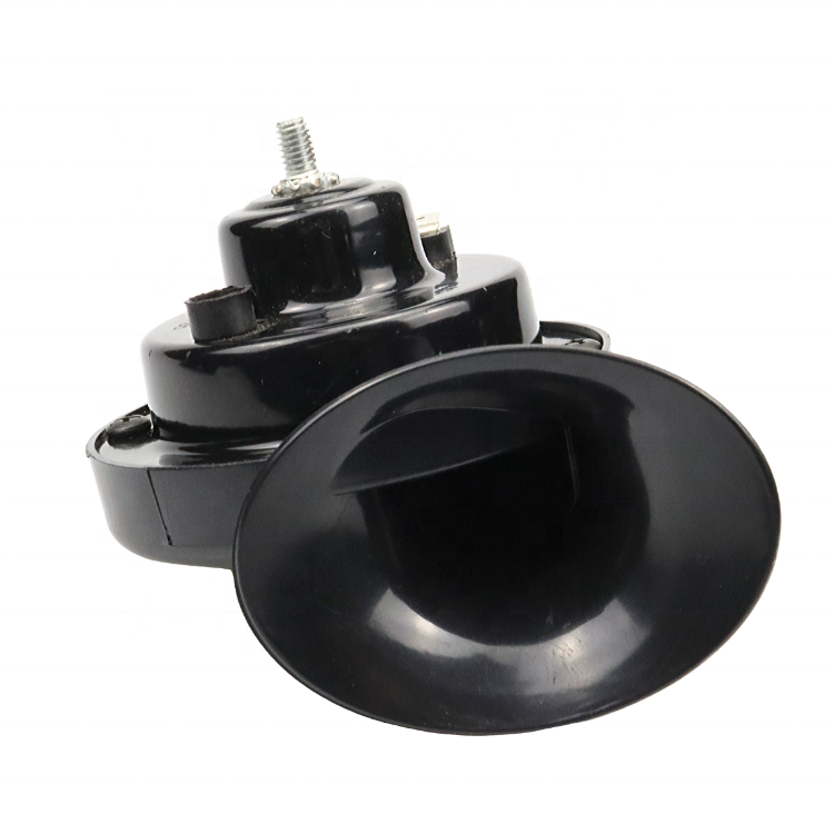12V Car Snail Black Air Horn Dual-tone Loud Signal Trucks Marine Boat Motorcycles Automotive Loudspeaker Waterproof Alarm Kit