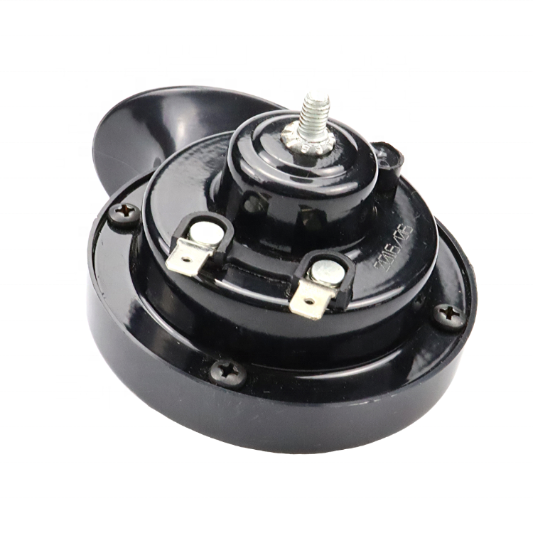 12V Car Snail Black Air Horn Dual-tone Loud Signal Trucks Marine Boat Motorcycles Automotive Loudspeaker Waterproof Alarm Kit