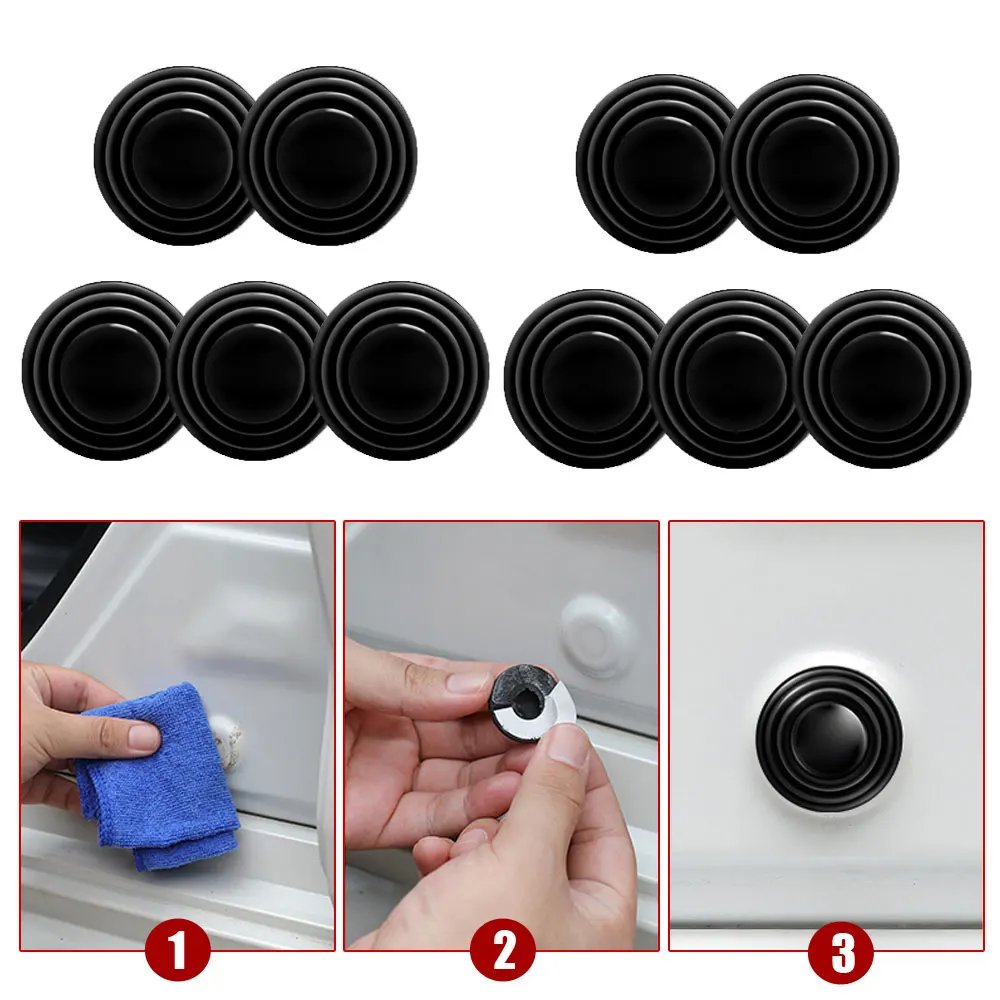Silicone Buffer Trunk Sound Insulation Pad Universal Car Door Shock Absorbing Gasket for Shockproof Cushion Stickers