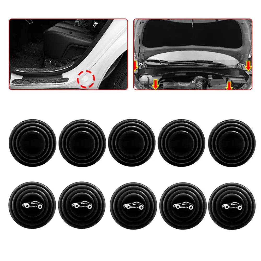 Silicone Buffer Trunk Sound Insulation Pad Universal Car Door Shock Absorbing Gasket for Shockproof Cushion Stickers