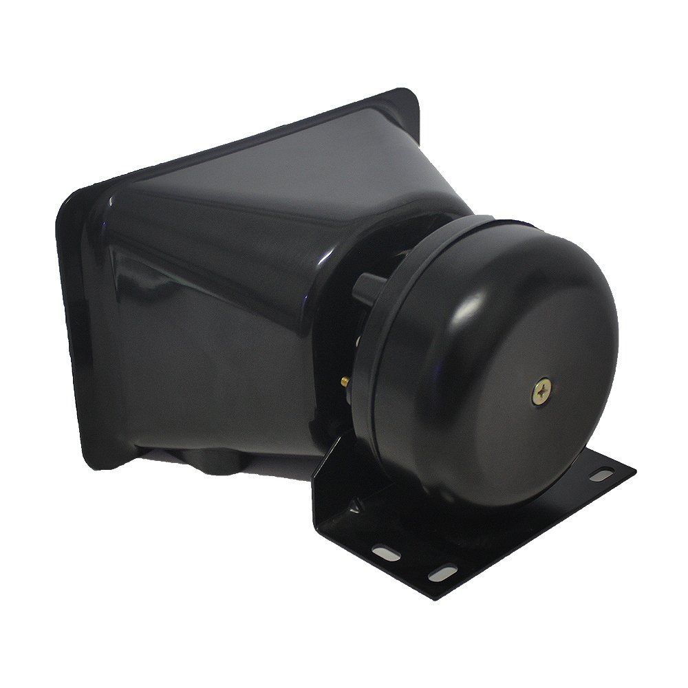 100W 2-way Fire Truck Fire Siren Alarm Amplifier Speaker Plastic New 12V Black Universal Car Speaker Chasis Plastic Plastic Horn
