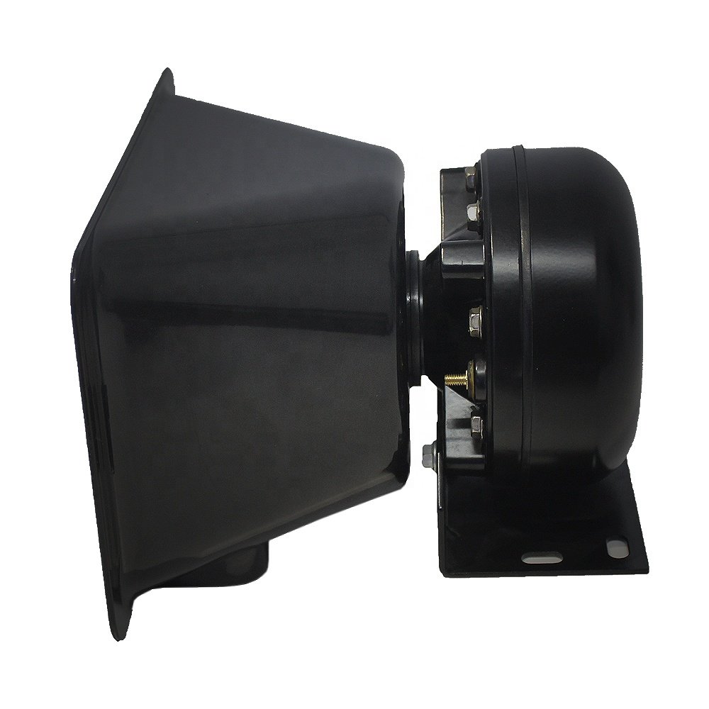 100W 2-way Fire Truck Fire Siren Alarm Amplifier Speaker Plastic New 12V Black Universal Car Speaker Chasis Plastic Plastic Horn