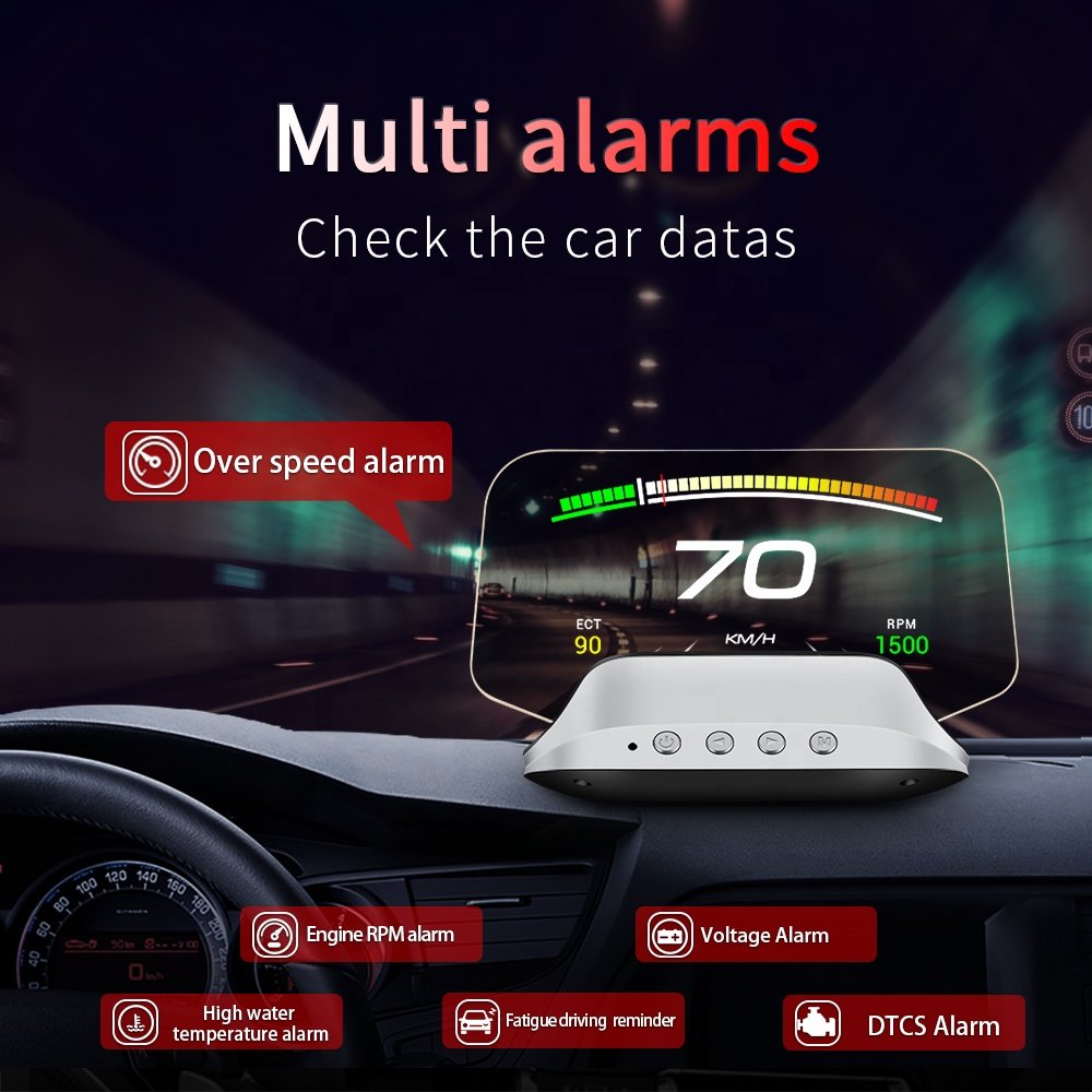 Navigation LCD Head up Displays OBD2 Mirror Meter Hud C3 Glass Auto Gps Display Auto Electronics Car Hud