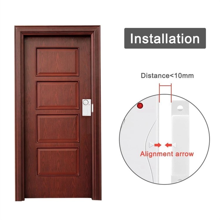 105dB Wireless Anti-Theft Magnetic Window Door Alarm With Remote Control Home Security Portable Magnet Door Alarm Door Sensor