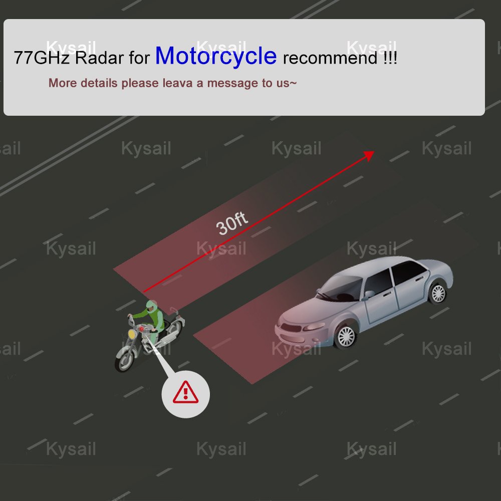 Car Universal Bsd Blind Spot Detection System 79Ghz No Drilling Bsm Bicolor Lamp Early Warning Lane Change Assistance System Bsa