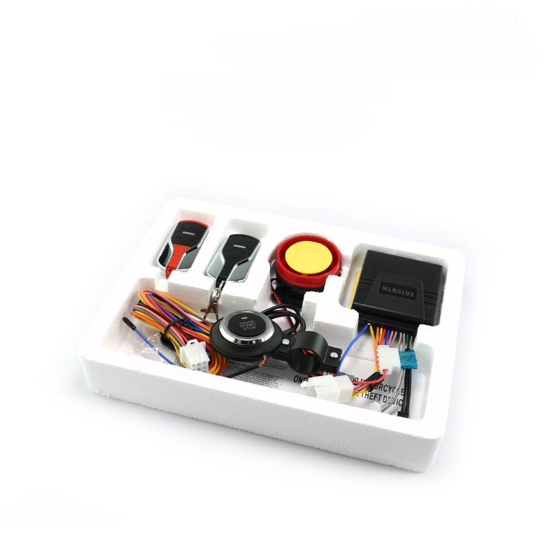 Hotsaling Remote Control Starter Microchip Keyless Motorcycle Security Alarm with Push Button Start Motor BCS-1205