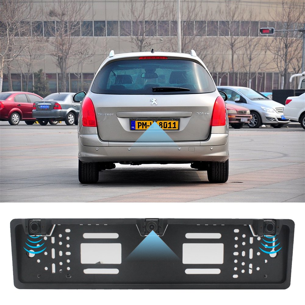 Eu Frame Camera Front and Rear Side View Camera Not Include Monitor System Wireless Car Reverse 6 Probes Sensor Visible Radar
