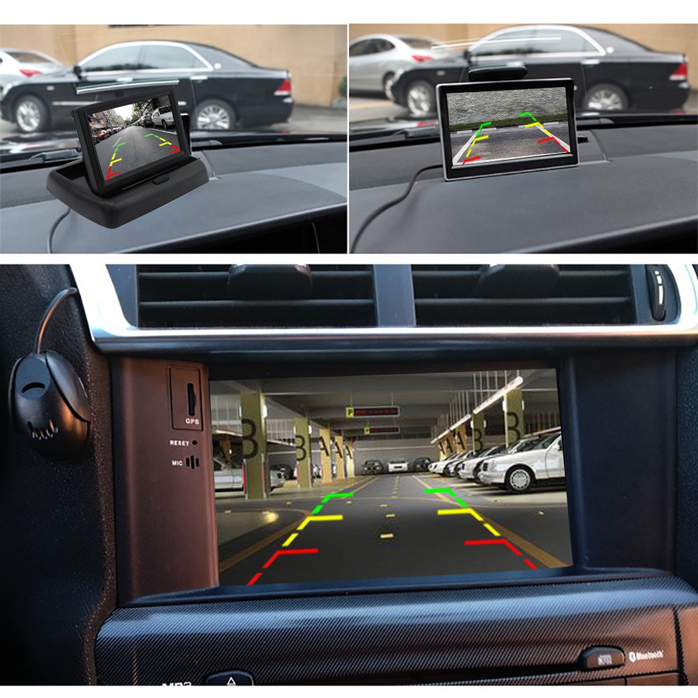 Eu Frame Camera Front and Rear Side View Camera Not Include Monitor System Wireless Car Reverse 6 Probes Sensor Visible Radar