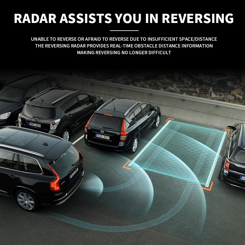 Customized Universal Car LED Parking Sensor Kit 6 Sensors Reverse Radar Sound Alert Indicator Distance Alarm Parktronic Kit