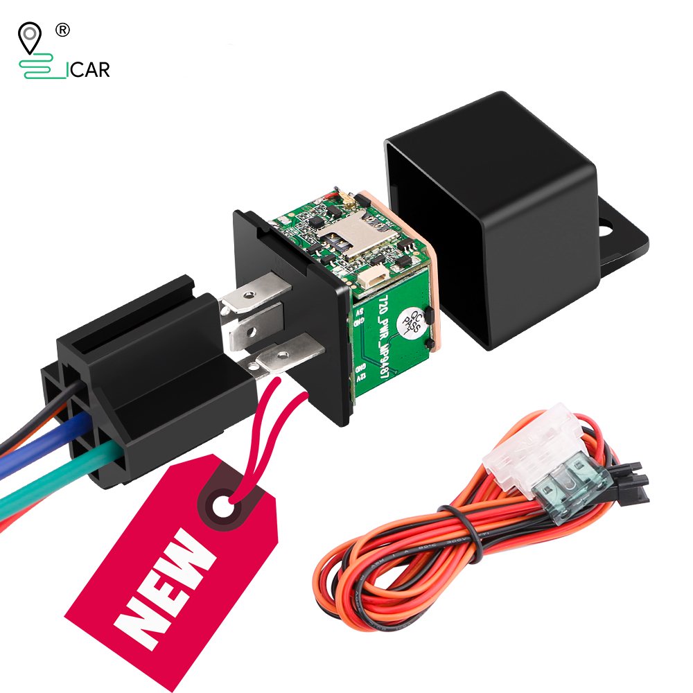 IK720- ACC Detection 4G Relay Shape GPS Tracker for Car Motorcycle Vehicle Real-time Tracking Device with Google Map on Free APP